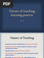 Nature of Teaching Learning Process