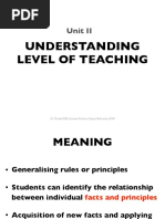 Understaning Level of Teaching