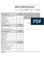 Contoh Formulir List Daftar Pelatihan Induksi Karyawan