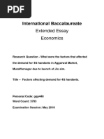 International Baccalaureate: Extended Essay Economics