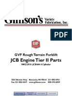JCB Engine Tier II Parts: GVF Rough Terrain Forklift