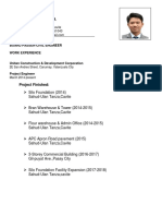 CV of Licensed Civil Engineer with 10+ Years Experience