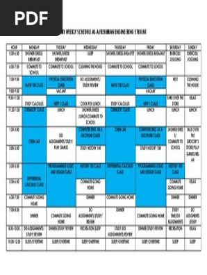 Weekly Schedule