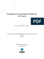 Earthquake Ground Motion Models for Sri Lanka