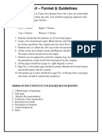 Project Report - Format & Guidelines: Order of Documents in Your Hard Bound Report