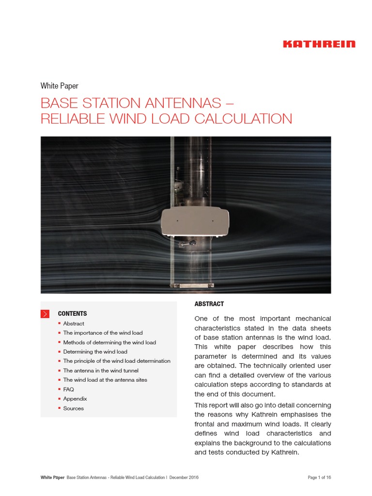 Antenna Wind Load Calculation Guide | PDF | Wind Tunnel | Antenna (Radio)