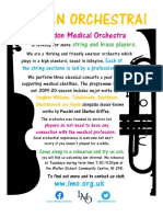 Join London Medical Orchestra - String & Brass Players Needed