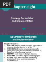 Chapter Eight: Strategy Formulation and Implementation