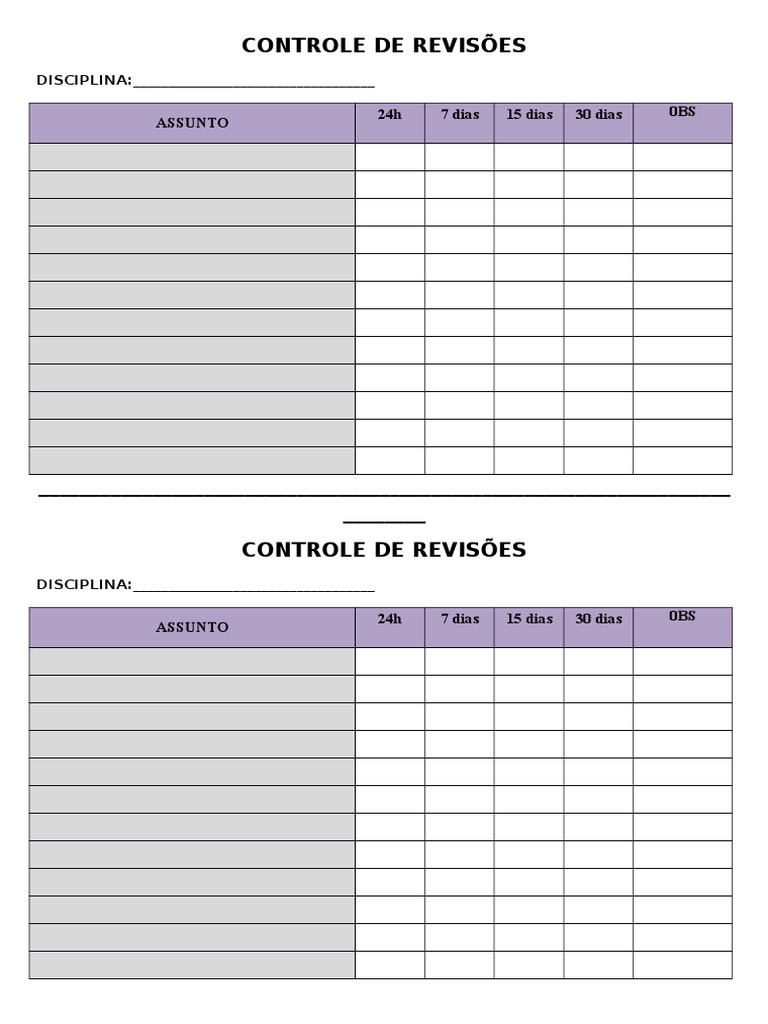Controle de Revisões | PDF