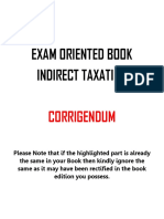 Exam Oriented Book Indirect Taxation: Corrigendum