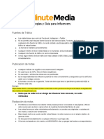 Minute Media Influencer Rules and Guidelines - ES PDF