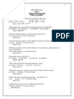 Unit - Iii - Clo-1 Part-A Multiple Choice Questions Part-A (1 Mark)