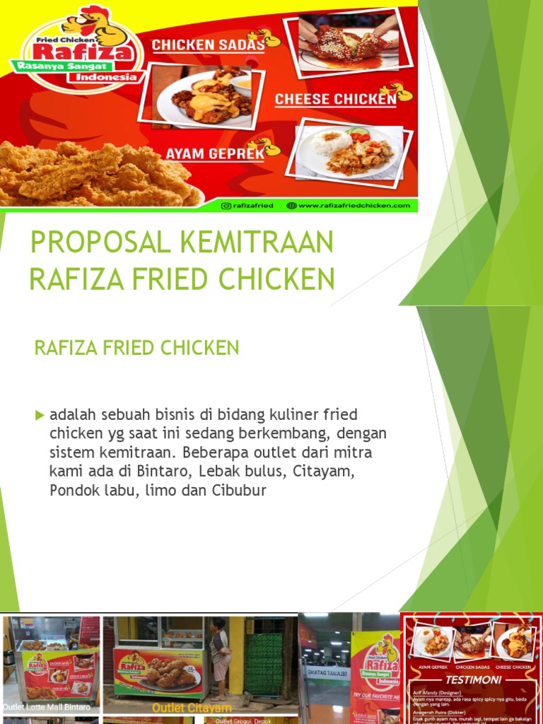 Paket Kemitraan Rafiza Fried Chicken | PDF