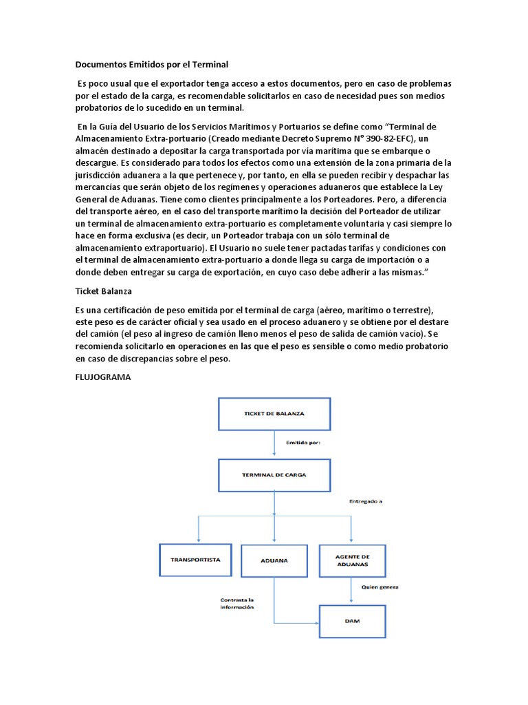 Documentos Emitidos en Terminales | PDF | Póliza de seguros | aduana