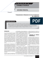 Tratamiento Tributario de Los Traspasos de Negocios PDF