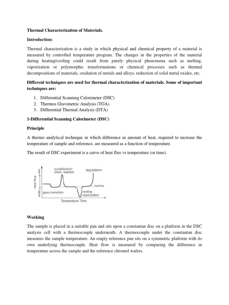 Thermal Characterization Techniques Overview | PDF | Differential ...