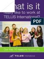 Top 10 Reasons to Join TELUS International