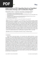 Algorithms: Improvement of ID3 Algorithm Based On Simplified Information Entropy and Coordination Degree