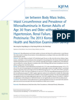 Association Between Body Mass Index Waist Circumfe