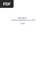 SAS Base Programming Exam For SAS 9 70 Q&A