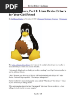Device Drivers, Part 1: Linux Device Drivers For Your Girl Friend