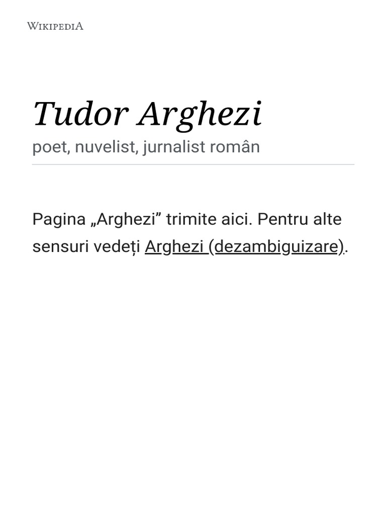 Tudor Arghezi Wikipedia