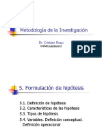 Hipotesis y Tipos