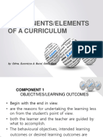 Componentselements of Curriculum - Educ57