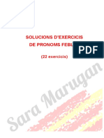 Exercicis de Pronoms Febles - Sara M. (Solucions) PDF