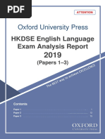 Oxford University Press: HKDSE English Language Exam Analysis Report