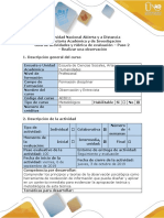 Guía de Actividades y Rúbrica de Evaluación - Paso 2 - Realizar Una Observación