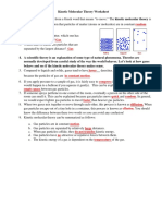 4 Kinetic Molecular Theory Worksheet Key PDF