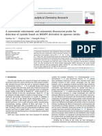 Analytical Chemistry Research: Yanhua Yu, Tingting Shu, Changzhi Dong