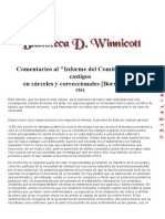 Winnicott, Violencia en las cárceles