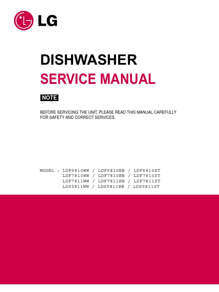 Lg Ldf7810bb Service Manual Repair Guide