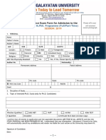 PH.D M.phil Application Form Mangalayatan University 2019-20