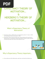 Expectancy Theory of Motivation & Herzberg'S Theory of Motivation