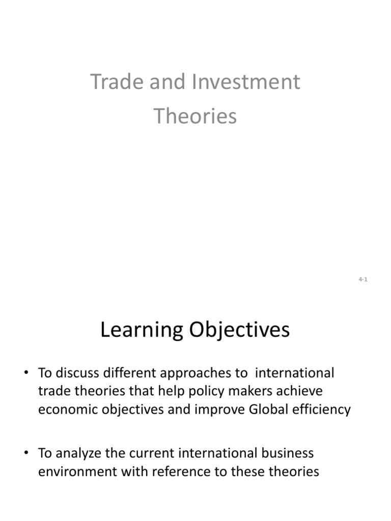 Exploring Theories of International Trade: Absolute Advantage