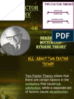 Two Factor Theory: Herzberg's Motivation-Hygiene Theory