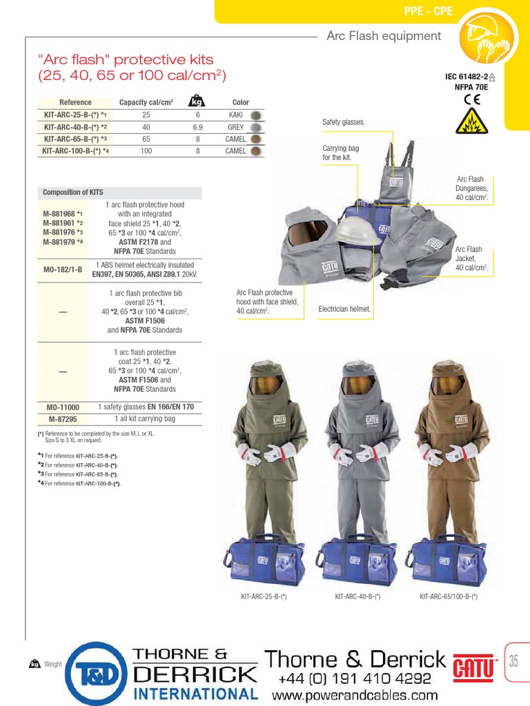 Arc Flash PPE Kits and Standards | PDF | Personal Protective Equipment ...