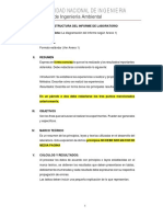 Estructura de informe de laboratorio en ingeniería ambiental