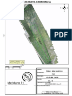 Mapa de relevo e hidrografia da região