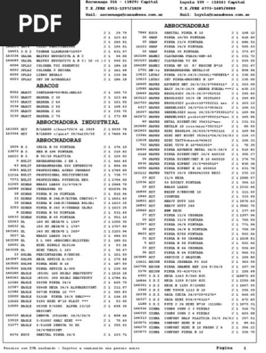 Productos y Precios Casa Abe S.A. | PDF