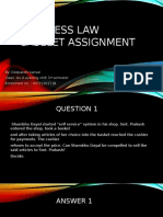 Business Law Caselet Assignment: By: Deepakshi Kansal Class: Div A Evening Shift 3 Semester Enrollment No.: 00721301718