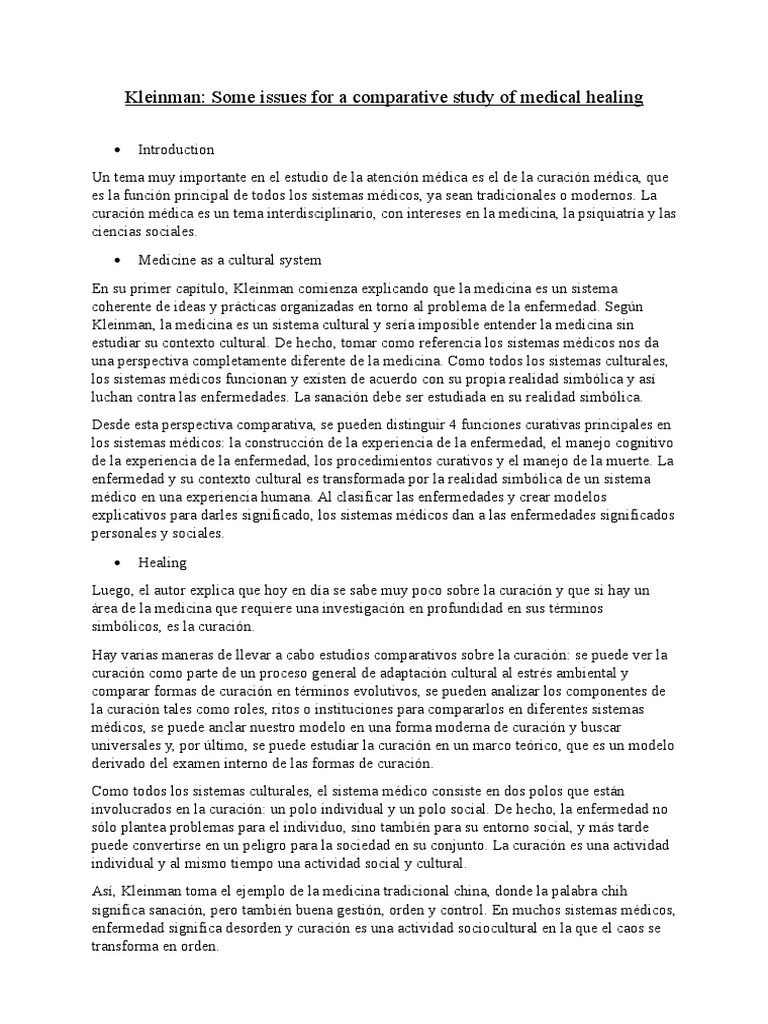 Kleinman | PDF | Medicina | Sociedad
