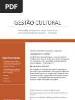 gestao cultural x