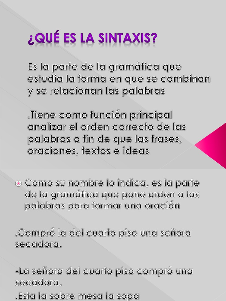 Qué Es La Sintaxis PDF