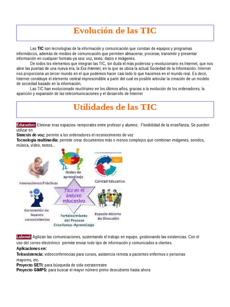 Tema1 TIC PDF | PDF | Tecnología de información y comunicaciones | Internet