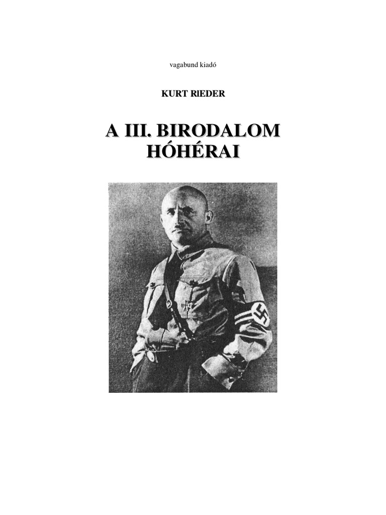 Kurt Rieder - A III. Birodalom Hóhérai | PDF