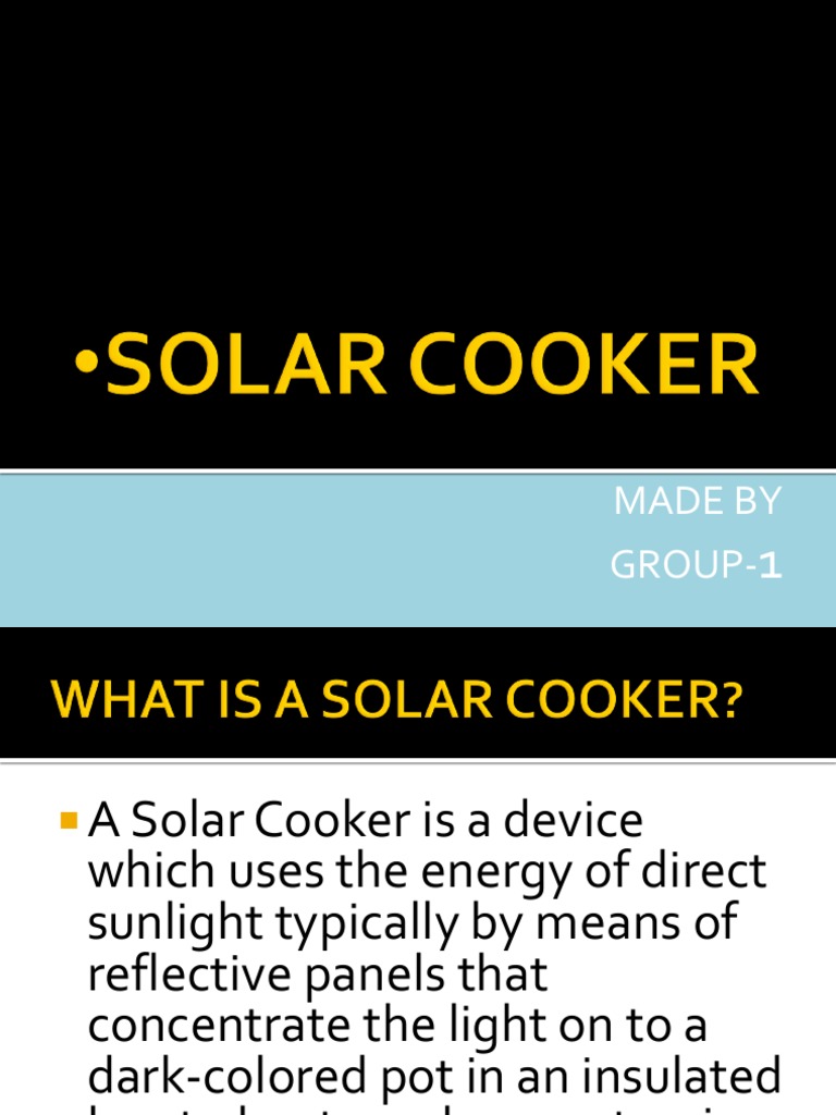 Solar Cooker | PDF